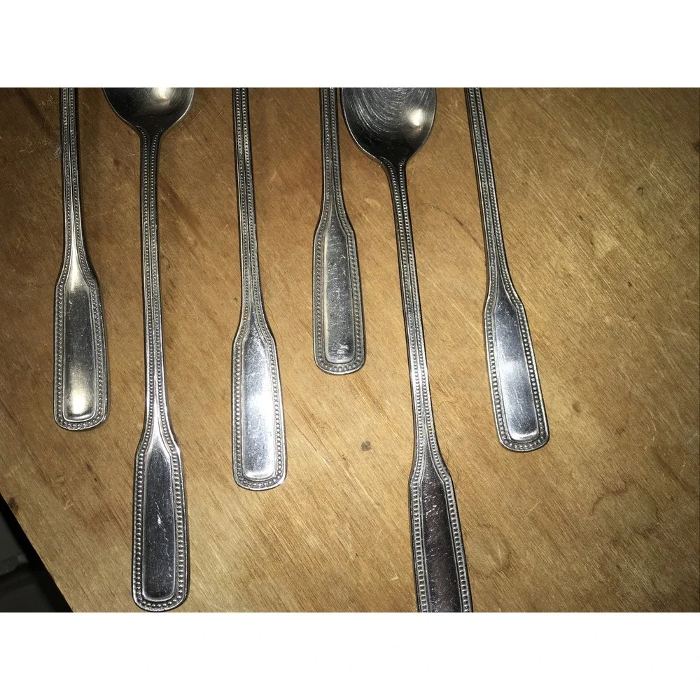 Vintage Salem stainless 6 iced tea spoons